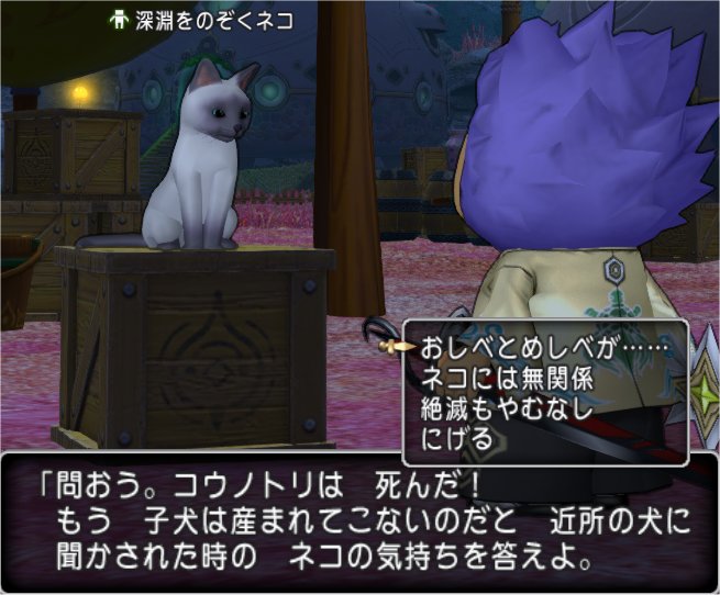 深淵をのぞくネコ