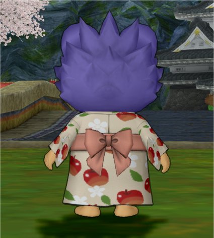 りんごのゆかた（後ろ）