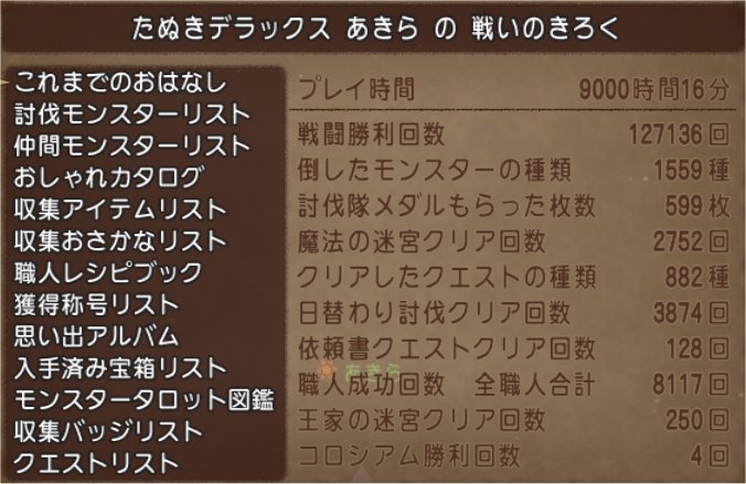 あきらのプレイ時間