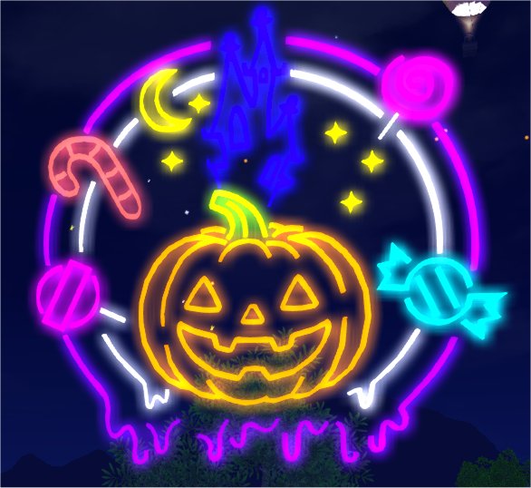 ハロウィンのネオン